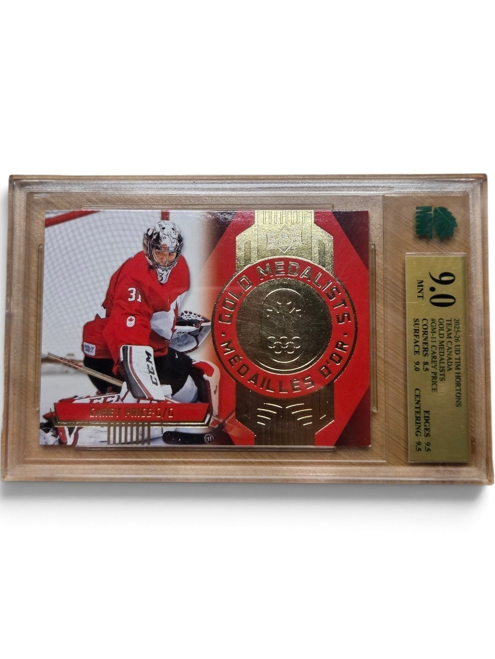 2025-26 Upper Deck Tim Hortons Team Canada - Gold Medalists Carey Price #GM-11